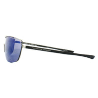 Porsche Design Sunglasses P8616 C V279 Palladium Silver Blue Mirror