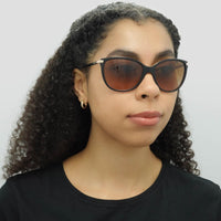 Ralph by Ralph Lauren Sunglasses RA5160 109013 Shiny Black On Nude Brown Gradient