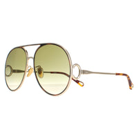 Chloe Sunglasses CH0145S 002 Gold Havana Green Gradient