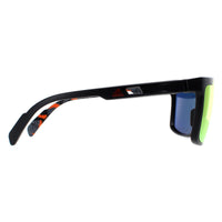 Adidas Sunglasses SP0020 02G Matte Black Orange Camo Contrast Mirror Red