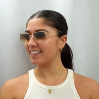 Ray-Ban Sunglasses Rectangle RB1969 914751 Arista Clear Brown Gradient