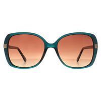 Radley Sunglasses Morwenna 107 Gloss Green Crystal and Teal Brown Gradient