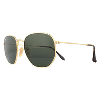 Ray-Ban Sunglasses Hexagonal 3548N 001 Gold Green