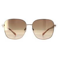 Karen Millen Sunglasses KM7020 410 Shiny Gold Dark Brown Gradient