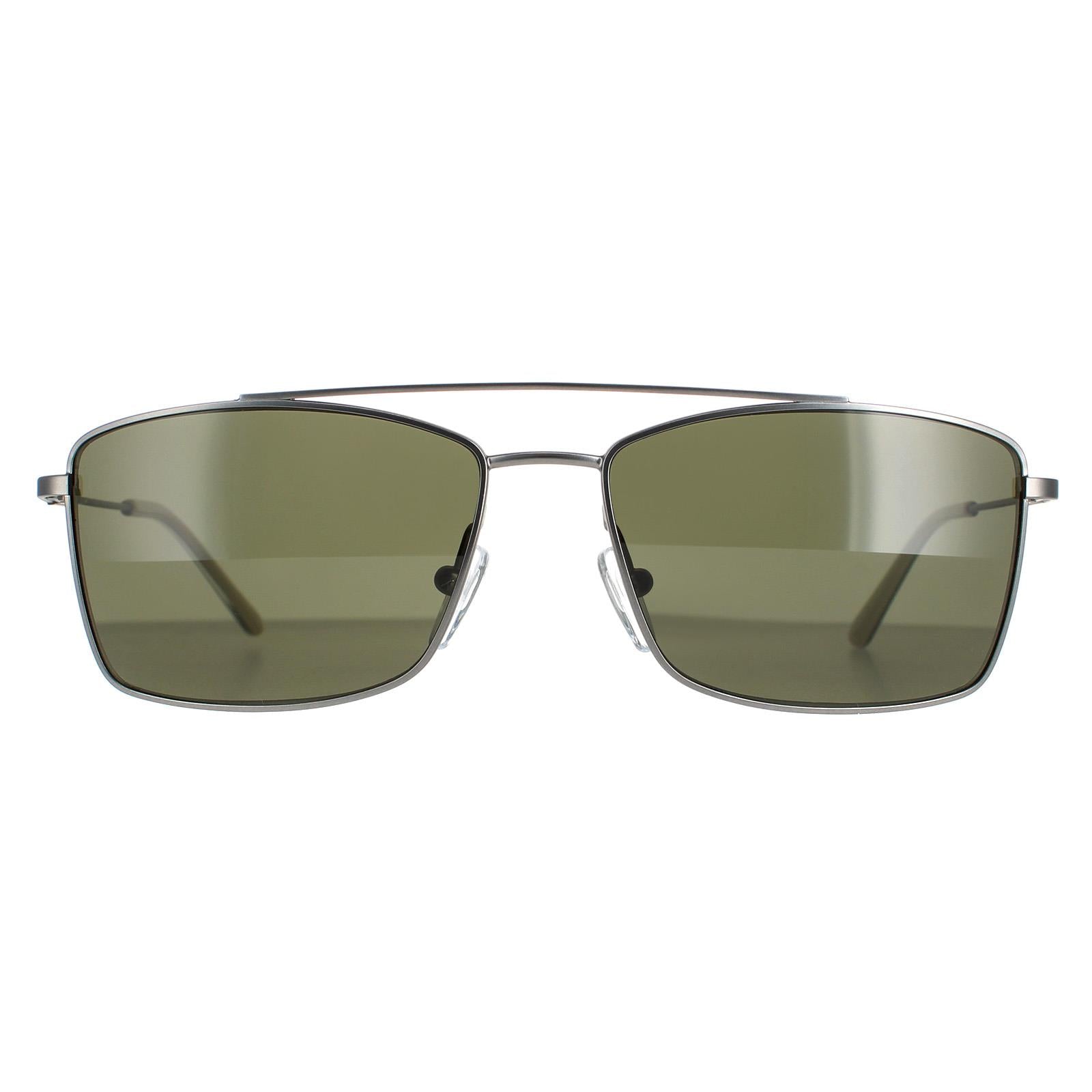 Calvin Klein Sunglasses CK18117S 008 Satin Gunmetal Green  display picture 2