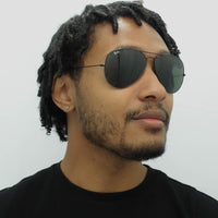 Ray-Ban Sunglasses Large Aviator 3026 Black Green L2821