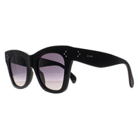 Celine Sunglasses Catherine CL4004IN 01D Shiny Black Smoke Polarized