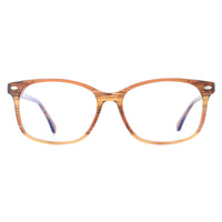 Firmoo Blue Light Blocking Glasses Eden Transparent Striped Brown Men Women