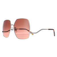 Gucci Sunglasses GG1005S 004 Silver Brown Gradient