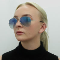 Ray-Ban Sunglasses Aviator 3025 003/3F Silver Light Blue Gradient 58mm