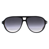 Tom Ford Sunglasses FT0932 Jeffrey 01B Shiny Black Smoke Gradient