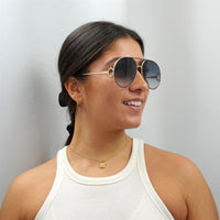 Chloe Sunglasses CH0145S 001 Gold Black Grey Gradient