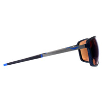 Police Sunglasses SPLL15 Solstice 4 V78B Semi Matte Ruthenium Blue Brown Mirror Blue