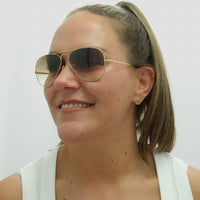 Ray-Ban Sunglasses Aviator Metal II RB3689 914751 Gold Brown Gradient
