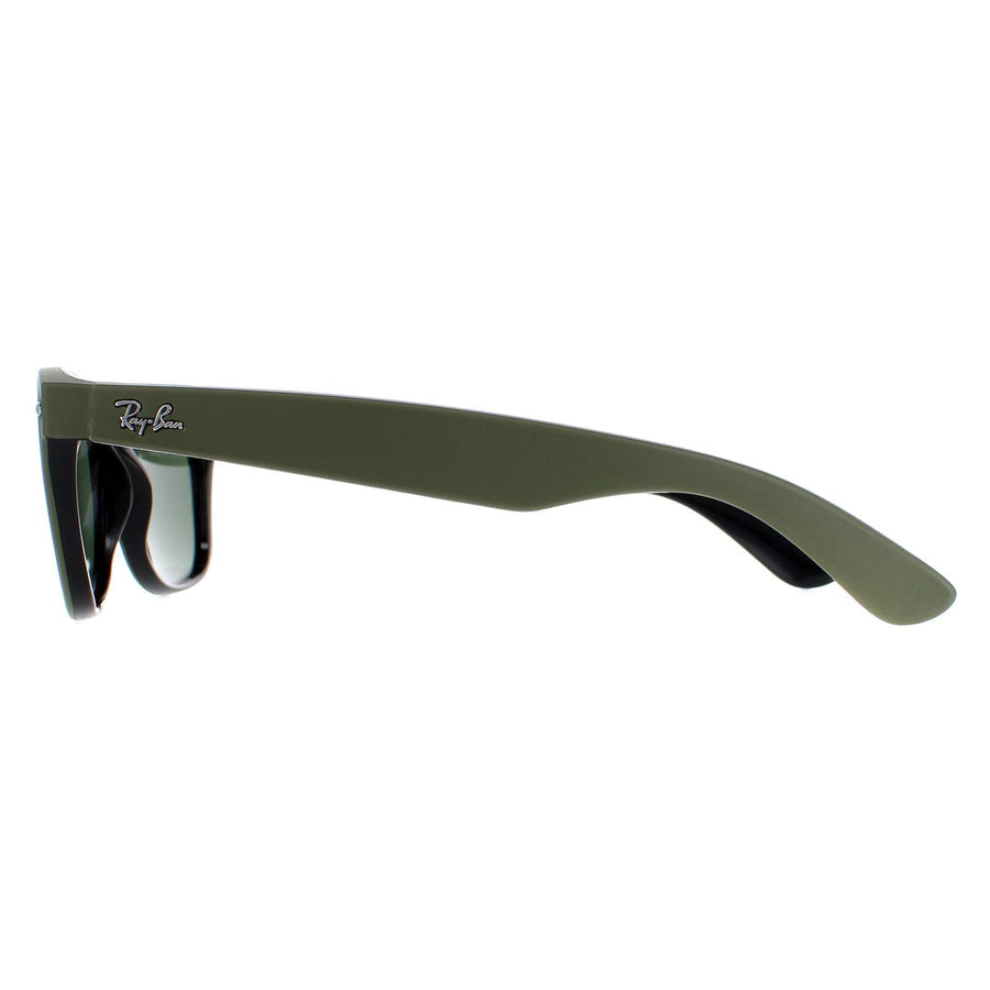 Ray-Ban Sunglasses New Wayfarer 2132 646531 Rubber Military Green on Black Green G-15