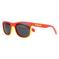 Polaroid Kids Sunglasses PLD 8041/S AHY M9 Red Yellow Grey Polarized