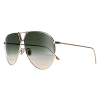Victoria Beckham Sunglasses VB208S 700 Gold Khaki Grey Gradient