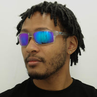 Oakley Sunglasses Sylas OO9448-04 Polished Clear Prizm Sapphire