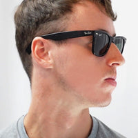 Ray-Ban Sunglasses Wayfarer 2140 901 Black Green G-15 Large 54mm