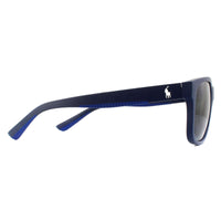 Polo Ralph Lauren Sunglasses PH4142 573387 Matte Navy Blue Grey Blue