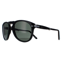 Persol Sunglasses PO0714 95/58 Black Green Polarized Folding 54mm