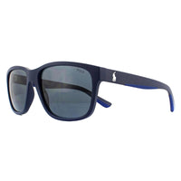 Polo Ralph Lauren Sunglasses PH4142 573387 Matte Navy Blue Grey Blue