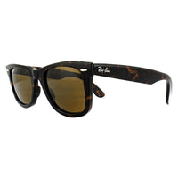 Ray-Ban Sunglasses Wayfarer 2140 Tortoise Brown Polarized 902/57 Medium 50mm