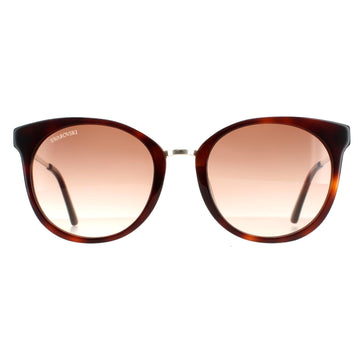 Swarovski Sunglasses SK0217 52F Dark Havana Brown Gradient