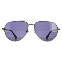 Police Sunglasses SPLE25 Roadie 3 5A1B Matte Vintage Palladium Blue