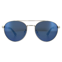 Police Sunglasses SPL891 Origins 4 579B Shiny Palladium Smoke Blue Mirror