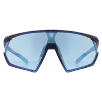 Adidas Sunglasses SP0001 91V Frosted Dark Blue Vario Azure Mirror Blue