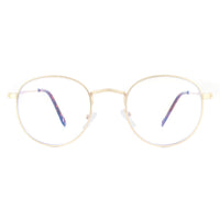 Montana Reading Glasses HBLF54-A Gold Blue Light Block +1.00