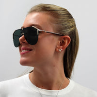 Gucci Sunglasses GG0584S 002 Gold and Havana Green