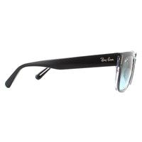 Ray-Ban Sunglasses Jeffrey RB2190 12943M Black on Transparent Blue Gradient Grey