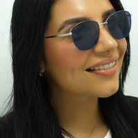 Smarty Sunglasses X1113 C Blue Matte Silver Blue