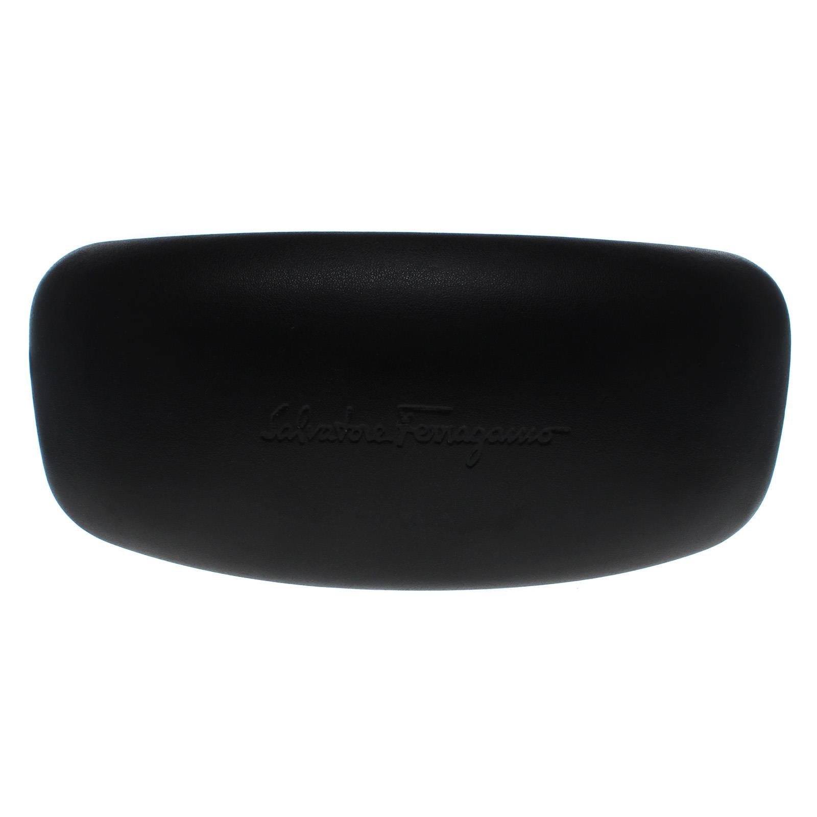 Salvatore Ferragamo medium black faux leather Sunglasses 