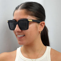 Bottega Veneta Sunglasses BV1005S 001 Black Grey
