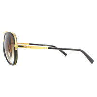 Dita Sunglasses Mach Two B Black and Shiny 18K Gold Brown Gradient