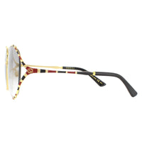 Gucci Sunglasses GG0595S 002 Gold with Red and Black Grey Gradient