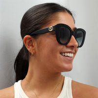 Gucci Sunglasses GG0327S 001 Black Grey Gradient