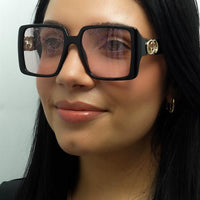 Gucci Sunglasses GG1692S 006 Black with Gold Dusky Pink w Logo Mirror Photochromic