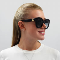 Gucci Sunglasses GG0327S 001 Black Grey Gradient