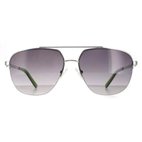 Guess Sunglasses GF5065 10B Shiny Light Nickeltin Smoke Gradient