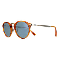Persol Sunglasses PO3166S 960/56 Striped Brown Light Blue