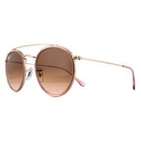 Ray-Ban Sunglasses Round Double Bridge 3647N 9069A5 Pink Pink Gradient Brown