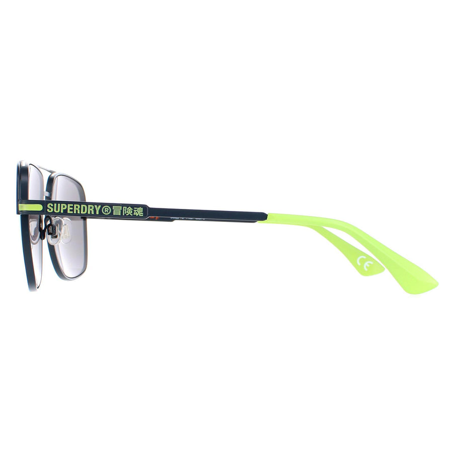 Superdry Sunglasses Miami SDS 006 Black and Green Grey