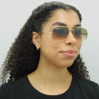 Ray-Ban Sunglasses RB3625 New Aviator 001/51 Polished Gold Light Brown Gradient
