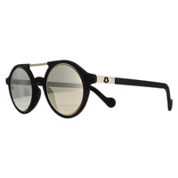 Moncler Sunglasses ML0083 02C Rubber Black Silver Mirror