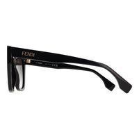 Fendi Sunglasses FE40151I Lettering 01B Shiny Black Smoke Grey Gradient