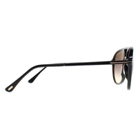 Tom Ford Sunglasses Samson FT0909 01B Shiny Black Gradient Smoke